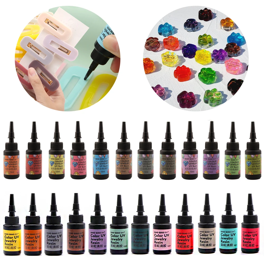 1Set10mlColorUVResinGlueSetQuickDryingEpoxyGlueSetHardUV