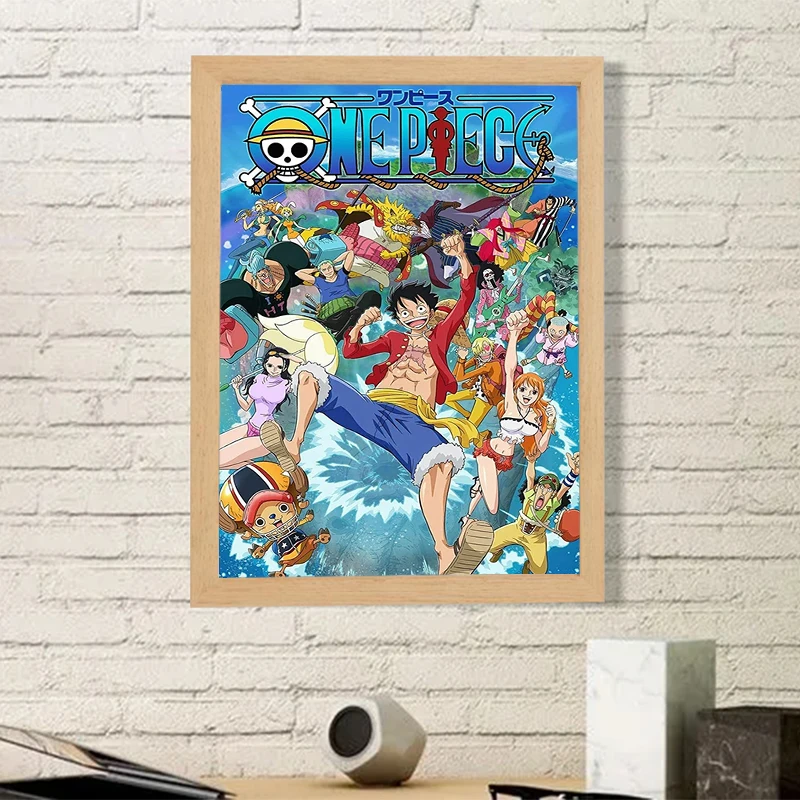 thumbnail image 1 of Pósteres de anime de One Piece para decoración de pared, decoración del hogar de Luffy con envío gratuito, pinturas grandes, póster de decoración moderna para sala de estar, 1 of 5