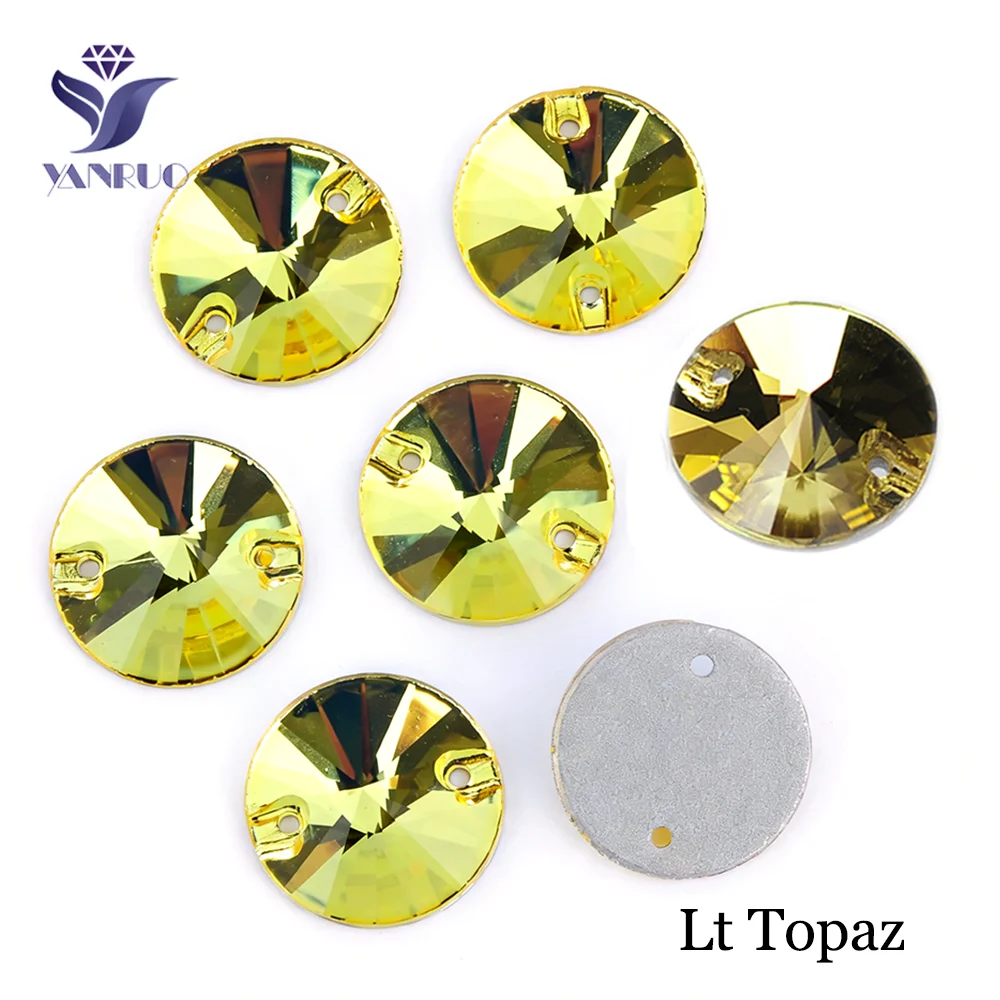 Premium Round Sew-On Rhinestones – Flat Back Glass Stones