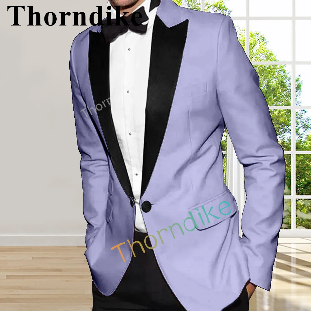 

Мужское деловое повседневное официальное платье Thorndike 2022 светильник-фиолетового цвета для жениха, мужское свадебное платье, смокинг, комплект из 2 предметов