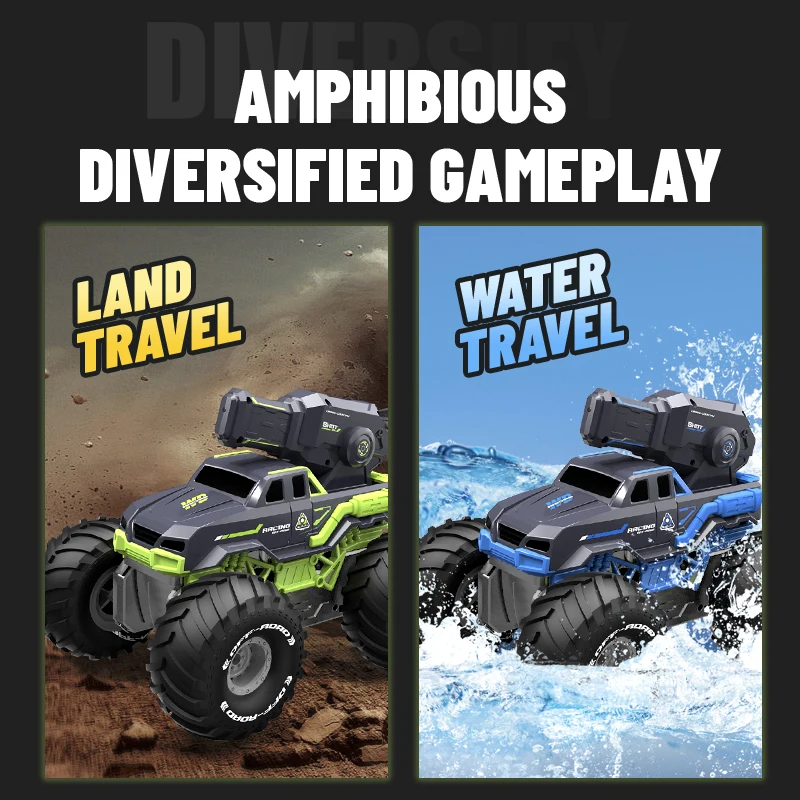 DWI DOWELLIN 2.4G water shooting remote control amphibious vehicle remote control waterproof stunt car toy children's gift 2