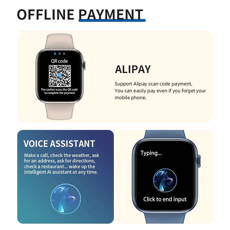 Abmtr HW57 Pro Smart Watch 1.77" Series 7 Men Women NFC Voice Assistant Bluetooth Call Women smartwatch PK Dt100 IWO 13 W27 W37