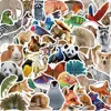 50pcs Jungle Zoo Wild Animal Stickers Aesthetic Phone Wall Scrapbook Motorcycle Waterproof Cartoon Sticker for Kids Toys Gifts 1