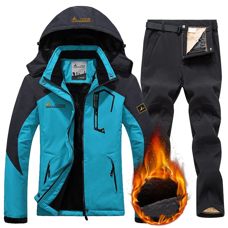 Women Ski Suit Jacket Pants Snow Coat Windbreaker Raincoat Outfits winter jacket ski jacket women ski pants