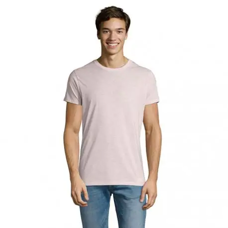 Maglietta Slim Girocollo Da Uomo Regent Fit Taglia = M.Color = Spray Rosa