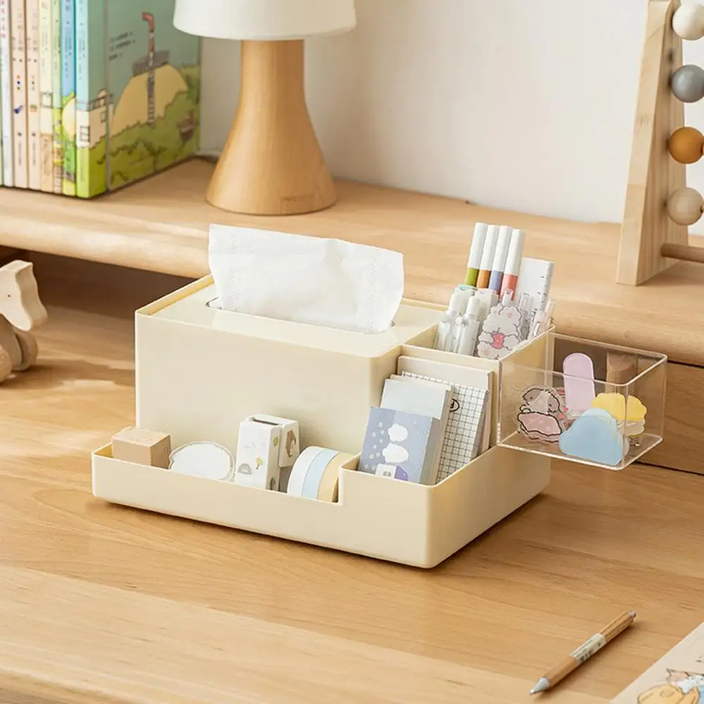

Drawer Box Storage Box Rectangular Tissue Box with Capacity Non-slip Design Multifunctional Holder for Dispenser Storage Mobile