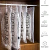 Hang Transparent Vacuum Bag Reusable Clothes Compression Storage Bag Space Saving for Clothes Down Overcoat 6