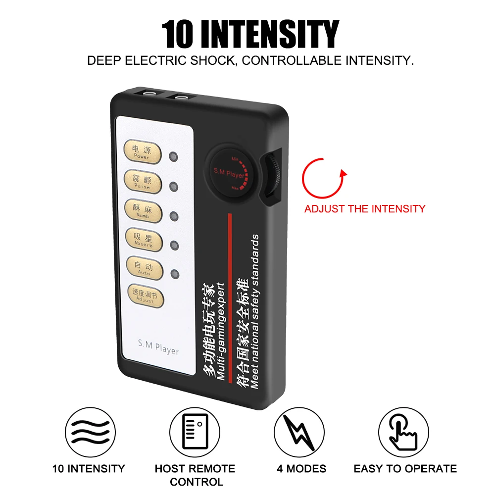 IKOKY DIY Electro Stimulation Medical Themed Toys Therapy Massager Electric Shock Accessories Electric Dual Output Host