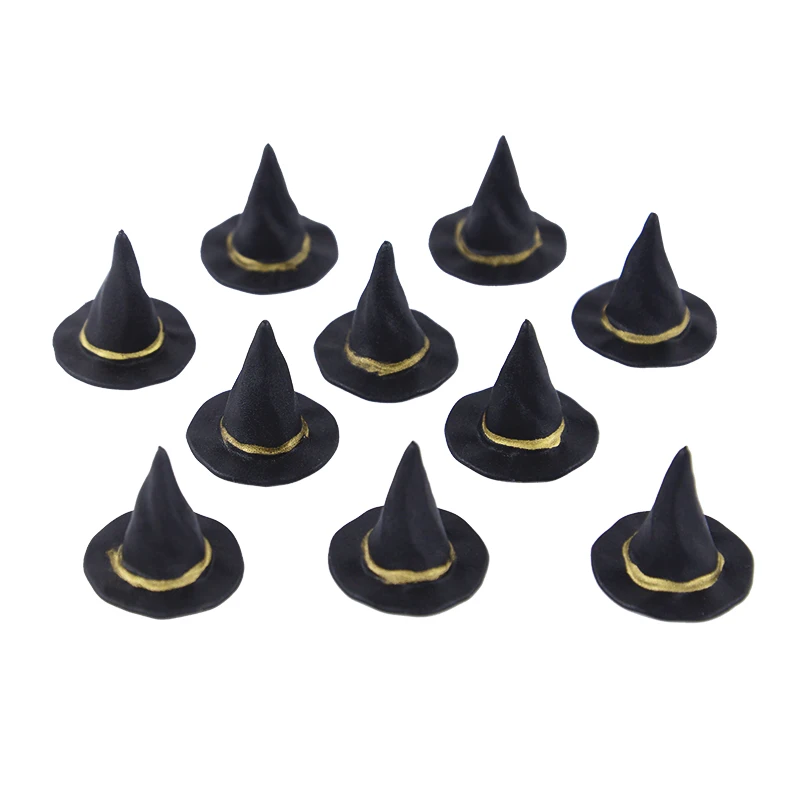 10 stücke Mini Hexen hut Kunststoff Süßigkeiten Halter Topf Halloween Thema Party Dekoration Kinderspiel zeug Puppe Ornament Puppenhaus Miniatur Handwerk – Detail 13