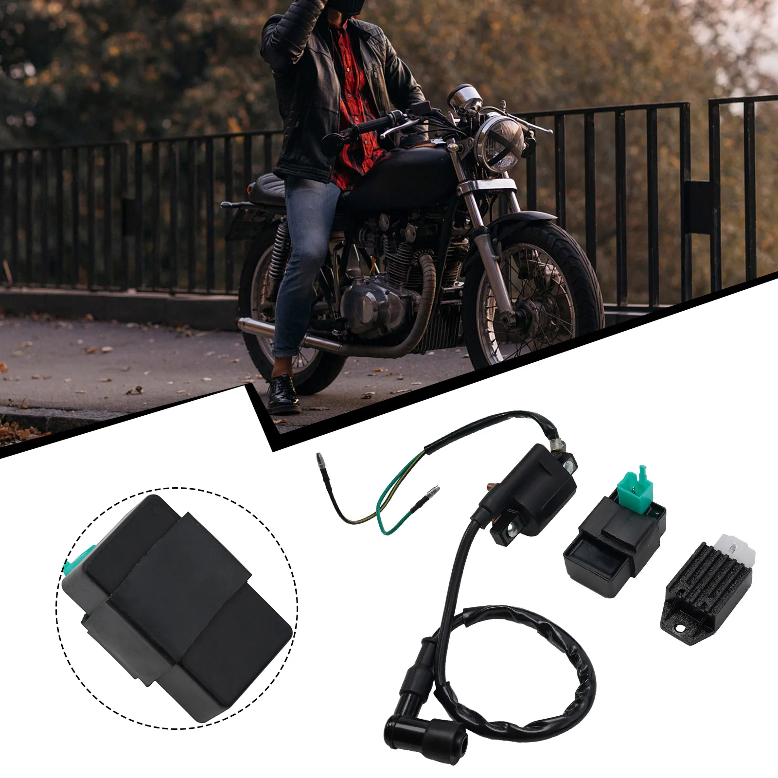 

Part Ignition Coil Black Rectifier Regulator Scooters CDI Box For 110cc 125cc 140cc For Motorcycle Ignition Coil