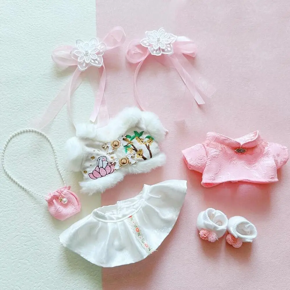 Megmunkalás dresses vel fejét klipek 20cm Pamut Babaarcú de nem okos nő ruhák esküvői ruhát Felfelé Plüss dolls ruhák kiegészítők számára EXO Bálványszobor dolls