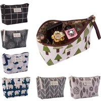 Women Travel Makeup Toiletry Bag Organizer Tree Animal Plant Print Cosmetic Bag Lady Pencil Case Makeup Bag Wash Bags Pouch Kit 2