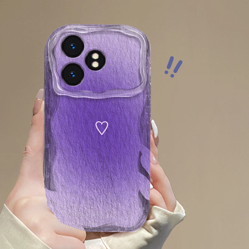 Flexible Transparent TPU Case with Shockproof Loving Heart Pattern - Protective Back Cover s