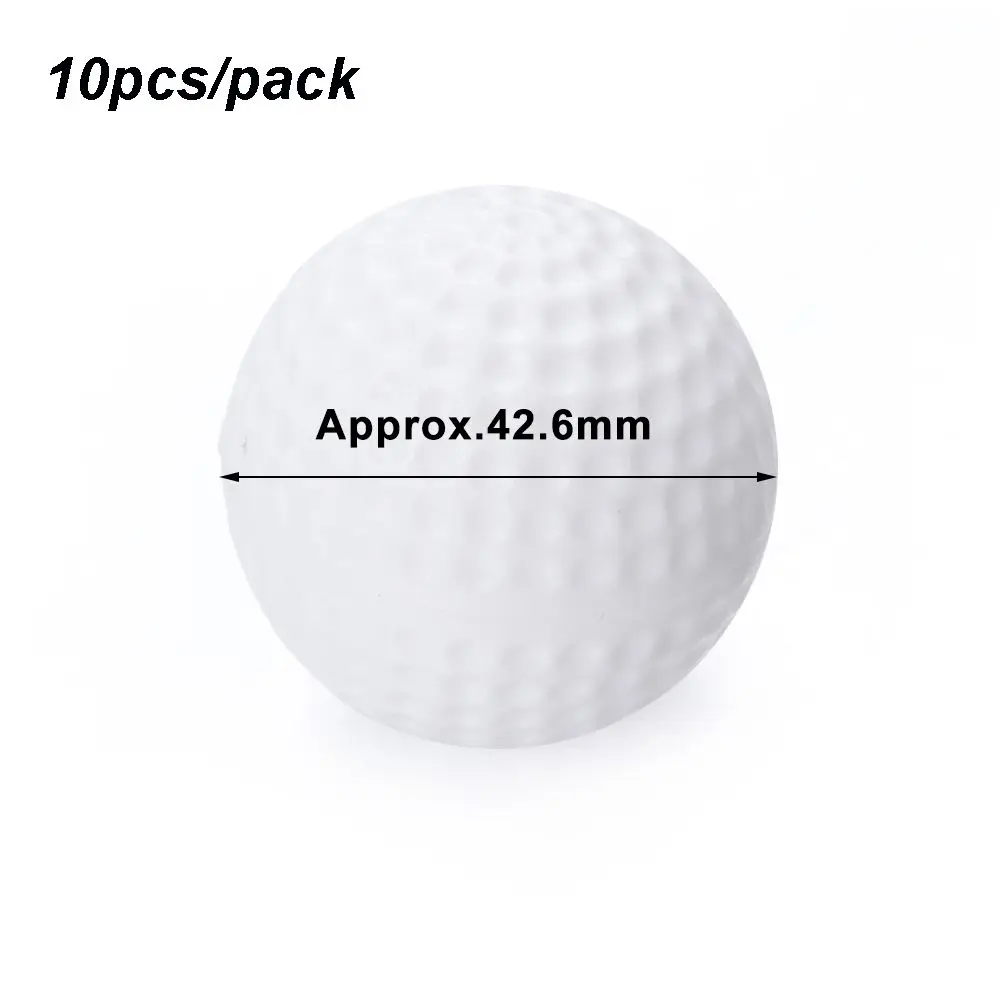 Practice Golf Balls 10 Pcs White True Flight Soft Indoor Air Ball's