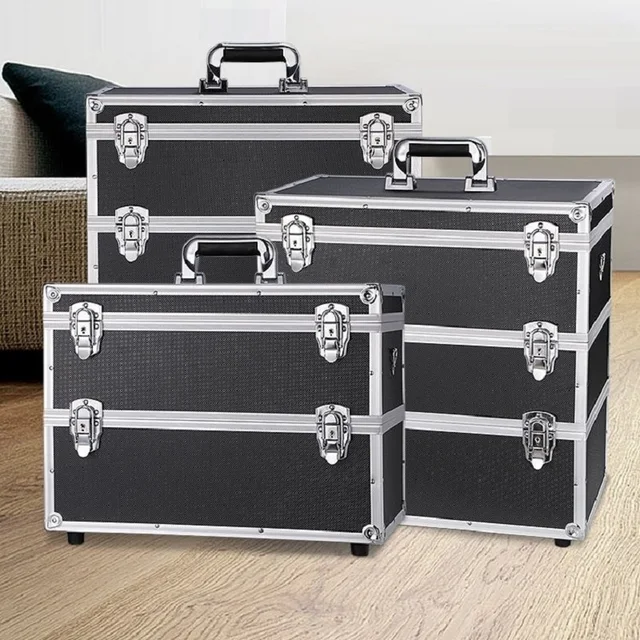 Suitcase Complete Tool Box  With Lock Hardware Combination Multi-layer