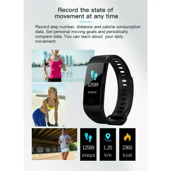 Fitness Smart Watch Activity Tracker Heart Rate For Women Men Oxygen BP Monitor 5