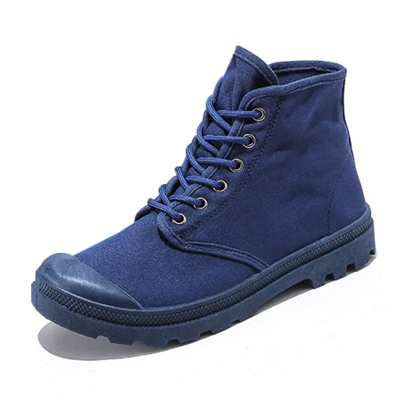 

Men Boots Spring Autumn High Help Style Denim Canvas Fashion Outdoors Desert Shoes Men Eur Size 39-46