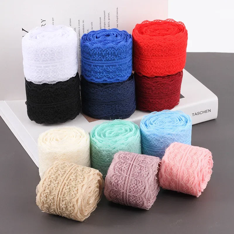 Elegant Metallic Lace Ribbon – 10m Embroidered Trim for Sewing, Crafting, & Decorative Projects