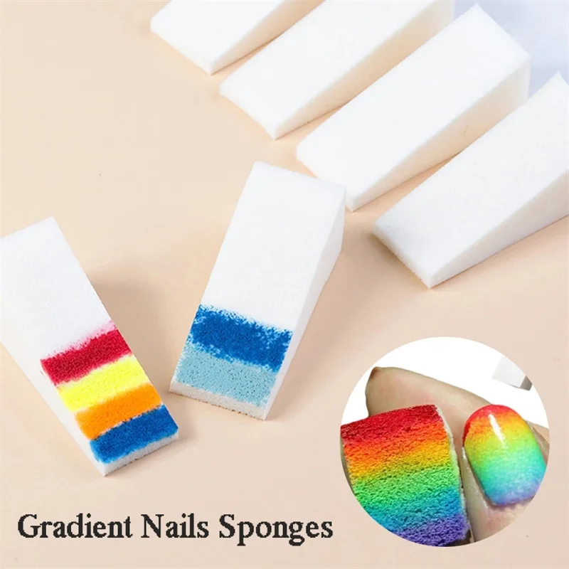 

8pcs/Set Soft Triangle Nail Art Transfer Sponge Gradient Coloring Stamping Stamper Painting Image Stamp Foam Polish Gel UV Tools