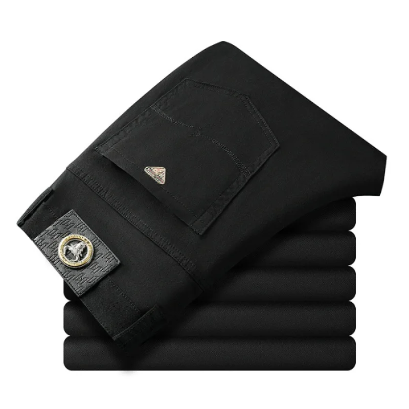 Seven-Color Stretch Jeans Men's Trendy Wild Simple High-End Slim-Fitting Small Straight Casual Men's Clothing Trousers 2