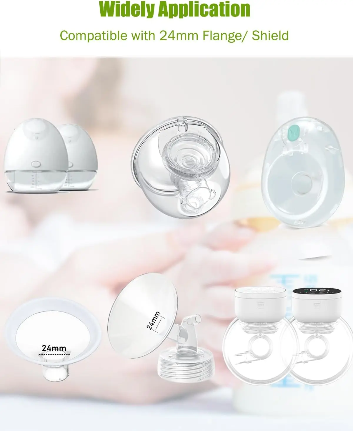 Breast Pump Accessories Flange Inserts 13/15/17/18/19/20/21mm Caliber Size Adaptor Converter Small Nipple Horn Adapter 5