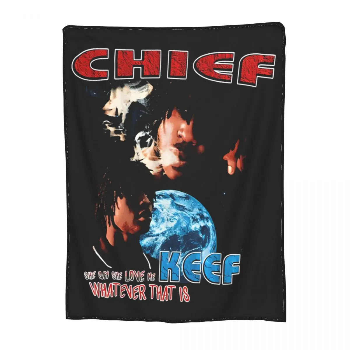 

Комфортное одеяло в стиле хип-хоп Keef, одеяло в стиле рэпера, товары для дивана, декоративные покрывала, легкие фланелевые одеяла для улицы