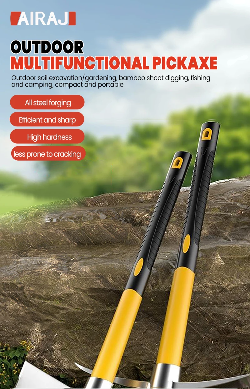 S2fe7cbb97a024381ae4b36687b451b56o Multifunctional Garden Axe Outdoor Mountaineering Pick High Hardness Steel Casting Soil Loose Home Gardening Hand Tools Mallzona