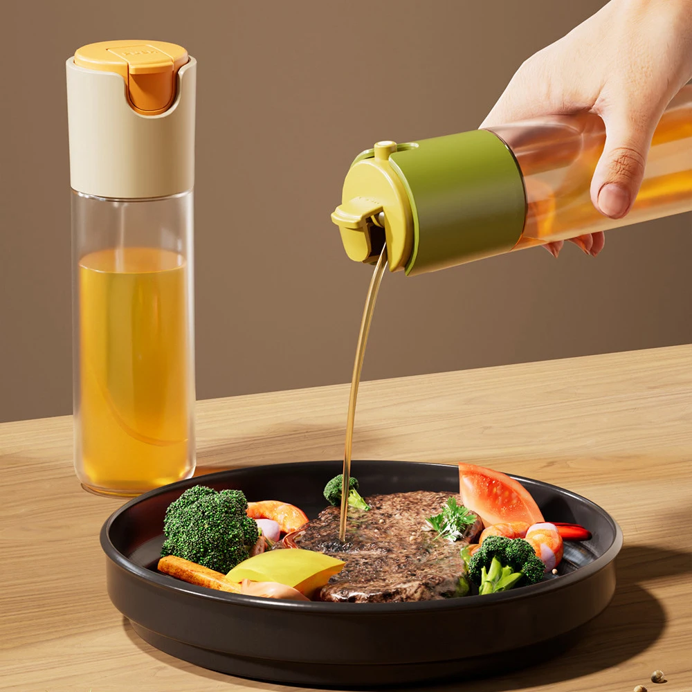 Manual Spray Seasoning Bottle Large Capacity Liquid Seasoning Container Kitchen Supplies