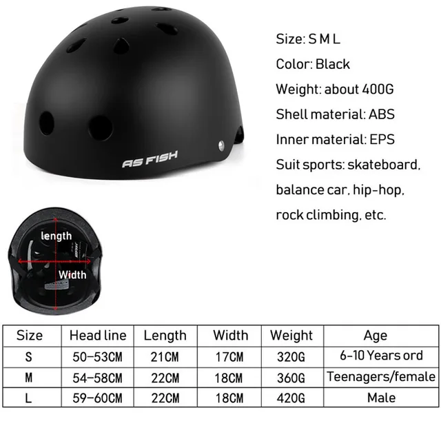 Skateboard Ice Roller Skating Protective Gear Elbow Hip Pads Wrist Safety Guard Cycling Riding Helmet Protector for Kids Adults 4