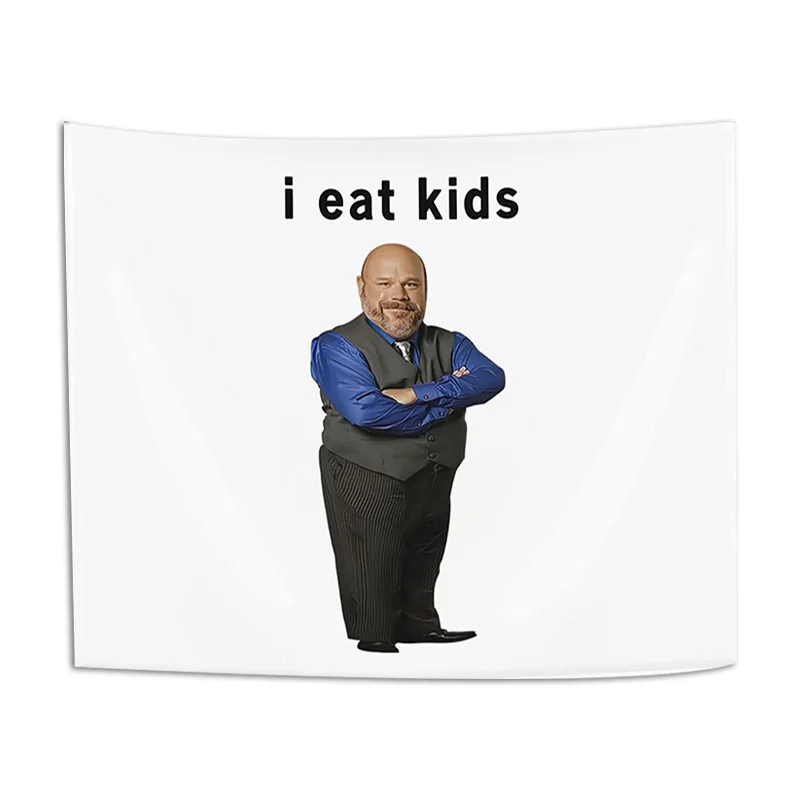Funny Tapestry I Eat Kids Man Wear Suit Wall Hanging Backdrop Party Decorations for College Dorm Bedroom Art party decorations,tapestry decorations