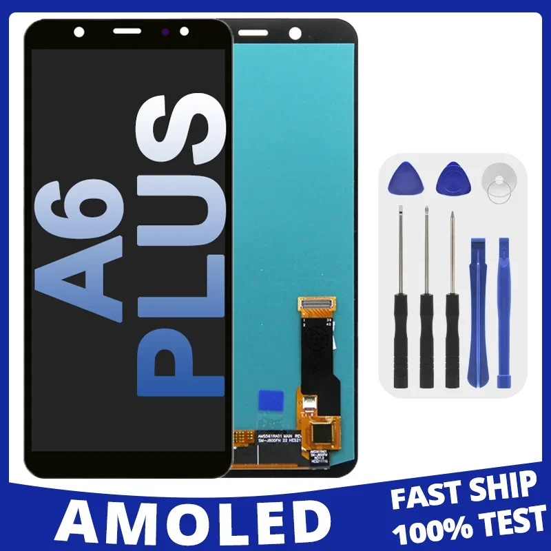 

6.0" Super AMOLED For Samsung Galaxy A6 Plus A605F A605FN A605G Lcd Display Touch Screen Replacement Digitizer Assembly