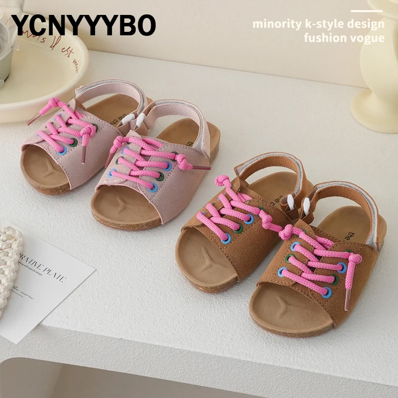 

Summer New Kids Beach Sandals Baby Girls Brand Princess Shoes Toddler Fashion Sandals Children Pink Sandalias Leather Sandals