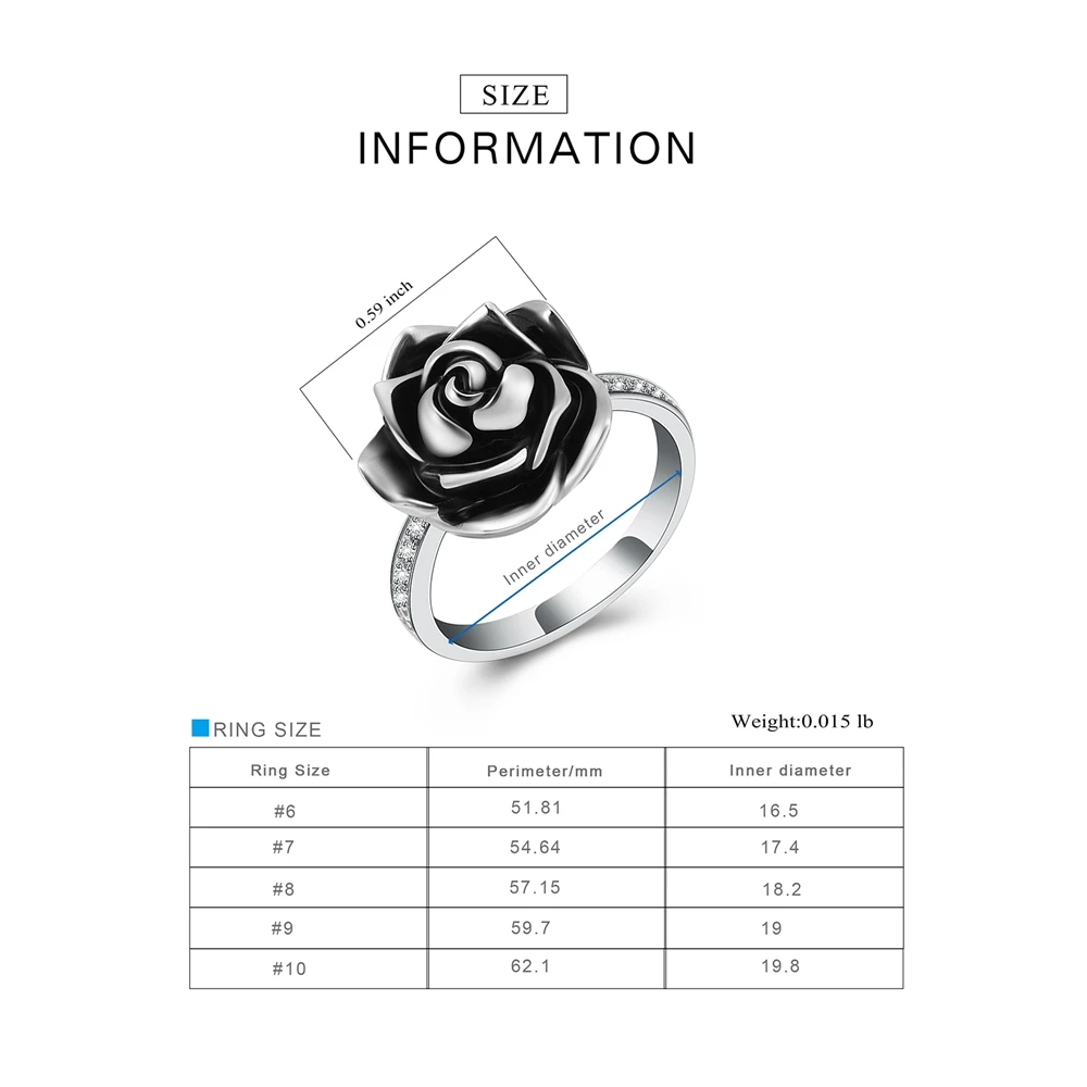 Romantic Rose Urns Ring For Woman Stainless Steel Cremation Jewelry For Ashes Customizable Memorial Keepsake Rings