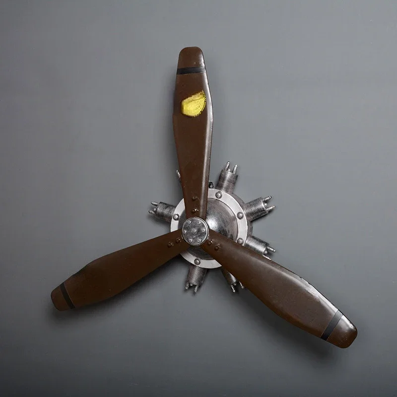 Retro Large Airplane Propeller Metal Wall Hanging Decor Crafts Cafe Restaurant Bar Hang Kids High Quality