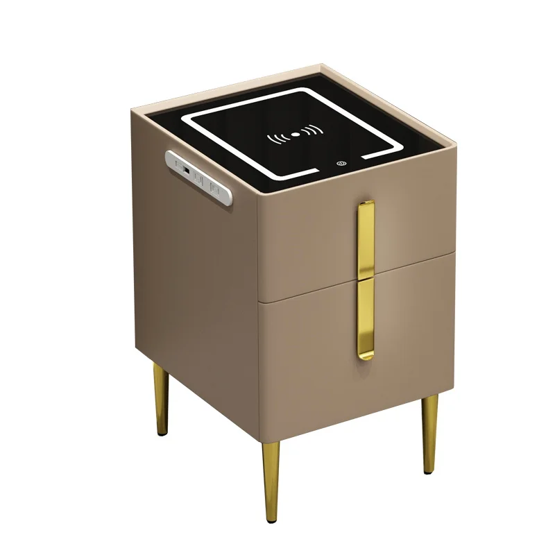 

integrated safe, fingerprint password box, light luxury Bluetooth sound, multifunctional bedside cab