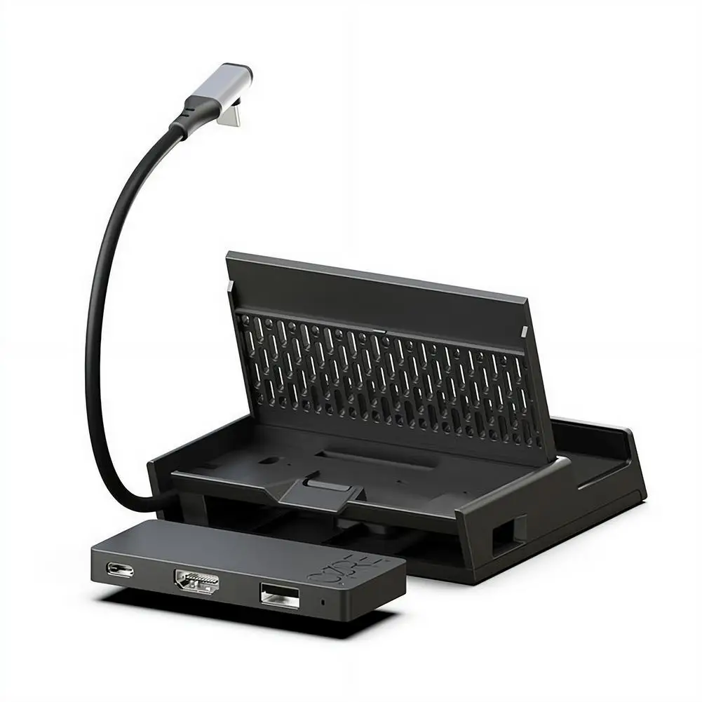 XBOX X Ally/Skull & Co.Steam Deck/ROG 어댑터 게임 액세서리용 분리형 USB C 허브가 있는 휴대용 도킹 스테이션 스탠드
