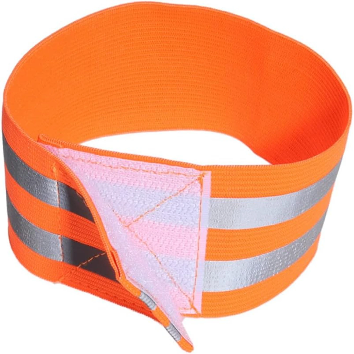High Visibility Reflective Fluorescent Arm Bands and Ankle Bands Set for Night Running Walking Cycling Essential Safe