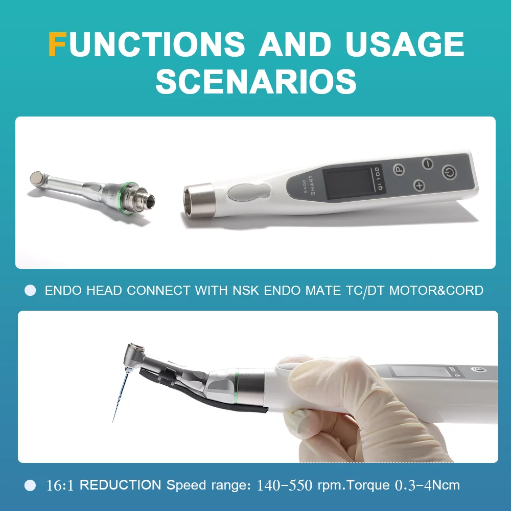 Moteur Endodontique Sans Fil AZDENT AZ-1 - LED - Rapport 16:1 - Pour Traitement De Canal - Neuf