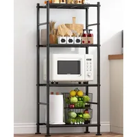 Storage Shelves - 4 Tier Shelf Organizer, Heavy Duty Garage Shelving Unit with Leveling Feet, Stable Metal Shelves Organizer 1