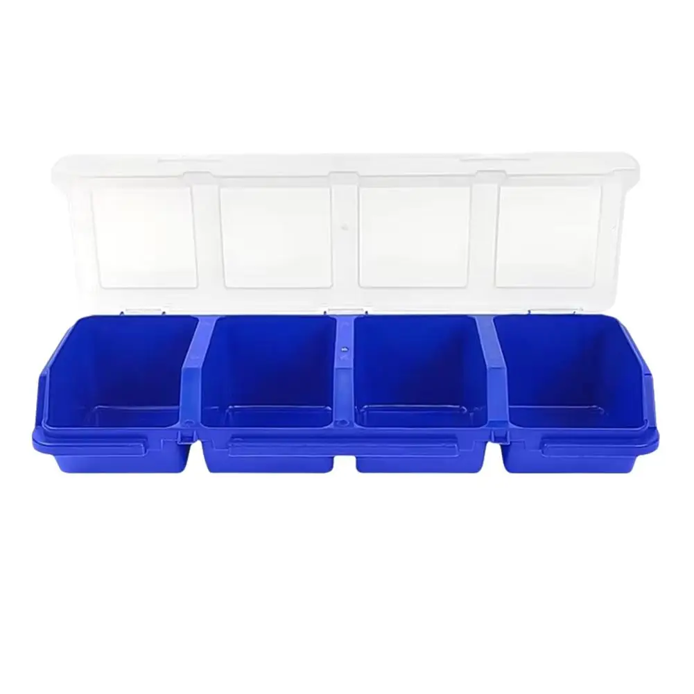 1pcs Plastic Multi-Compartment Organiser Box For Screws Plastic Hardware Divider Storage Case With Lid Display Y7K9 6