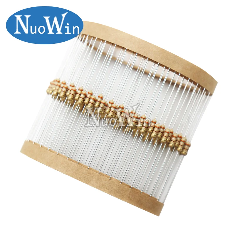 1/4W Carbon Film Resistor 100pcs/lot 5% 1R-10M 0R 10R 22R 47R 100R 220R 470R 1K 3.3K 10K 47K 100K 220K 47 100 150 ohm 0.25W carbon film resistor
