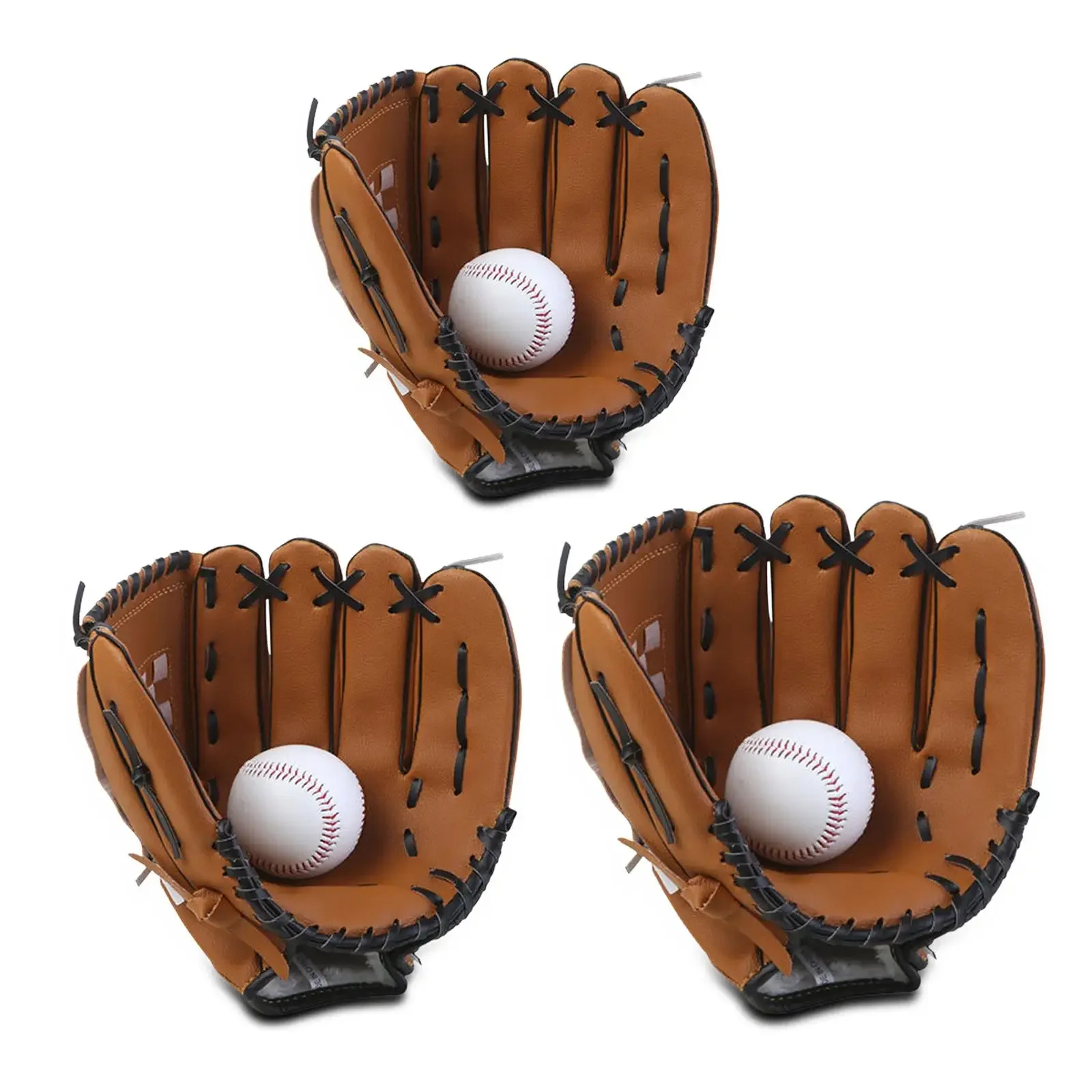Thicken Baseball Softball Fielding Glove Durable Left Hand Glove Pitcher Catcher Mitts for Training Outdoor Sports Youth Adults