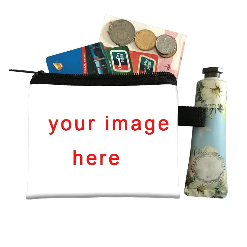 Women Wallet Coin Purse Customize Your Name/Image Coin Purse Woman Wallet Mini Handbag Credit Card Holder Money Coin Bag Gift