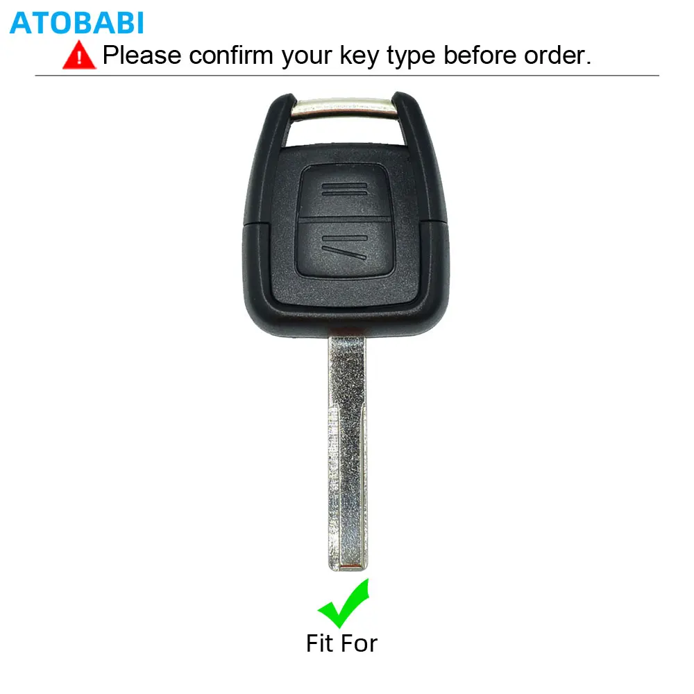Leder-Autoschlüsselhülle für Opel Vauxhall Astra G Zafira Vectra C Fernbedienung Schlüsselanhänger Schutzhülle Autozubehör – Detail 1