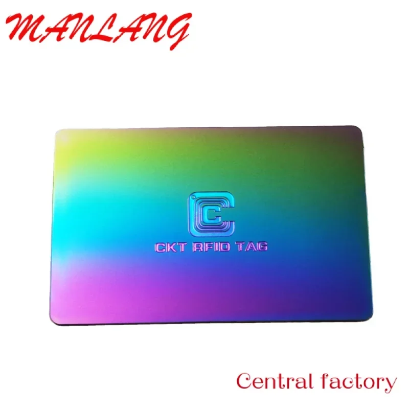 

Custom TRFID Custoized u Gradient Color Busins Card Fl Side N etal N Card