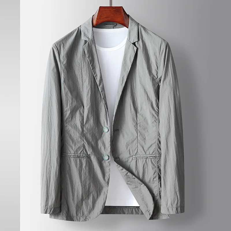 

K-High-end summer sun suit men's thin casual ice silk