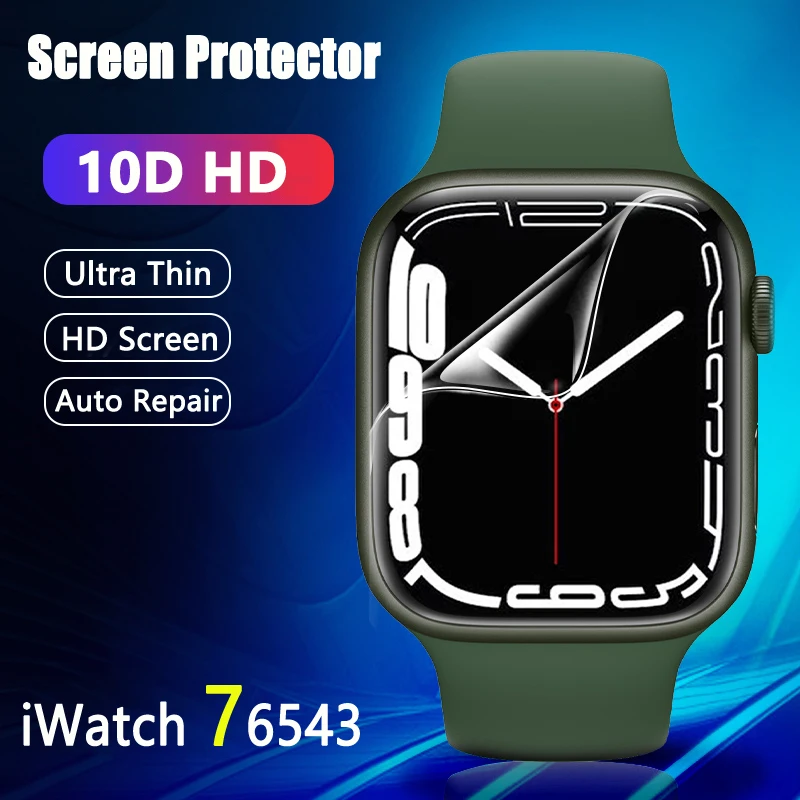 Pellicola Per Apple Watch Screen Protector 45Mm 41Mm 44Mm 40Mm 42Mm 38Mm (Non Vetro) Iwatch Protector Apple Watch Series 6 5 4 3 Se 7