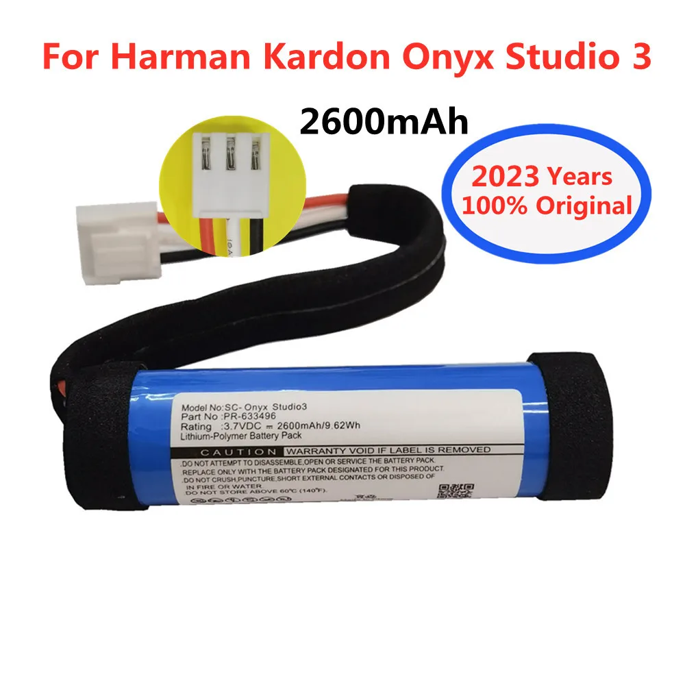 

3.7V 2600mAh Original Speaker Replacement Battery For Harman Kardon Onyx Studio3 Onyx Studio 3 PN: PR-633496 Player Batteries