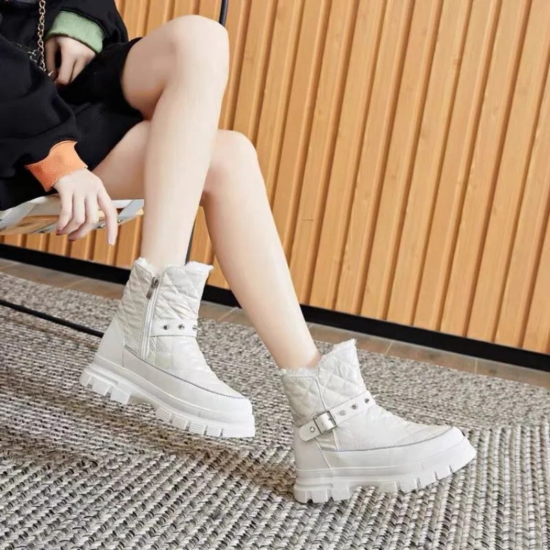 Brand New 2022 Ins Fashion Women Ankle Boots Winter Warm Female Snow Boots  Platforms Casual Short Shoes Woman Boots - AliExpress