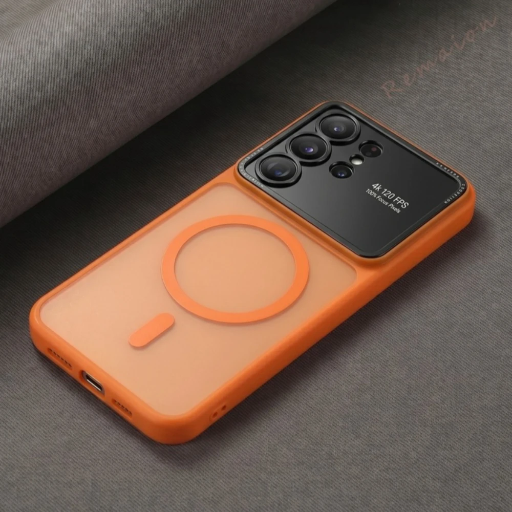 Magnetic Luxury Phone Case with Matte Finish and Camera Protector Cover